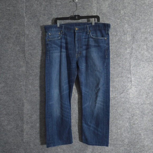 Levi's 513 Slim Straight Fit Jeans Blue Denim Mens W38 L30 Casual Western Cowboy - Picture 1 of 12